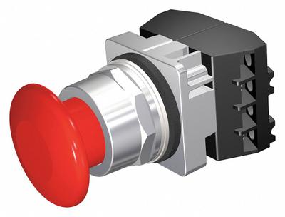 Siemens Mushroom Head Push Button: Non-Illuminated, Mushroom Head Profile, Non-Metallic - Mushroom-Head Push Buttons