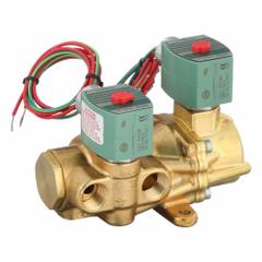 REDHAT Solenoid Valve: 4-Way, 1/2 in Pipe Size, 110V AC/120V AC, Watertight/Without Junction Box (MPN 8344G082). Key specifications — Pipe Size: 1/2 in; Voltage: 110V AC; Brand: REDHAT; Coil Enclosure: Without Junction Box.