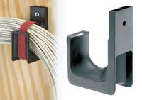 PANDUIT J-Hook: Screw-On without Locking Latch, 4 in Max. Bundle Dia., Nylon 6/6, Gray, 10 PK (MPN JP4W-X). Key specifications — Material: Nylon 6/6; Includes Locking Latch: No; Color: Gray; Brand: PANDUIT; Mounting Location: Wall; Mounting & Attachment (subhead): Screw-On without Locking Latch.