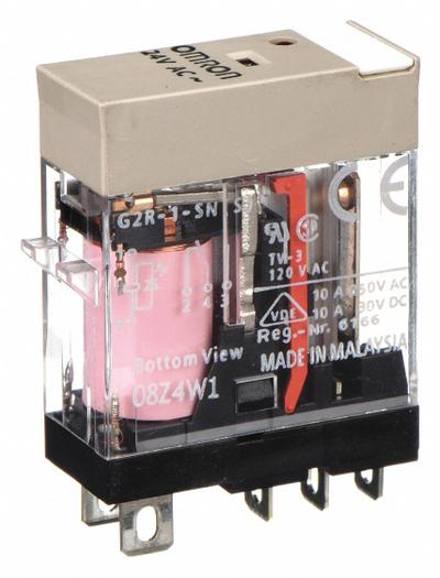 OMRON General Purpose Relay: Socket Mounted, 10 A Current Rating, 24V AC, SPDT - Socket-Mounted Relays
