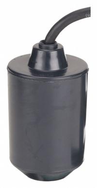 DAYTON Float Switch: Wide-Angle, Normally Open (Pump Down), 230V AC, 13 A, Piggyback Plug, ABS (MPN 6PNU6). Key specifications — Rated Voltage: 230V AC; Brand: DAYTON; Electrical Connection: Piggyback Plug.