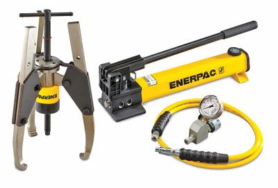 ENERPAC Hydraulic Puller Set: 24 ton Capacity with Attachments - Ram Puller Sets