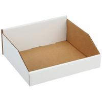PACKAGING CORPORATION OF AMERICA Corrugated Shelf Bin: 11 in Overall Lg, 12 1/4 in x 4 3/4 in, White (MPN 1W769). Key specifications — Brand: PACKAGING CORPORATION OF AMERICA; % Recycled Content: 30-45%; Manufacturer Part Number: 1W769; Includes Dividers: Dividers Not Included; Electrostatic Discharge: Not Electrostatic Discharge Conductive.