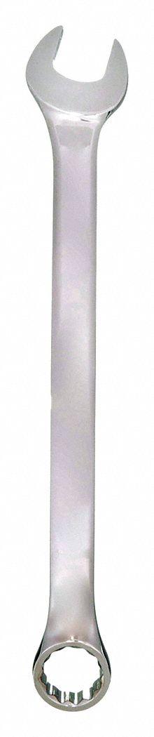 WESTWARD Combination Wrench: Alloy Steel, Chrome, 1 in Head Size, 13 1/8 in Overall Lg - SAE 12-Point Combination Wrenches