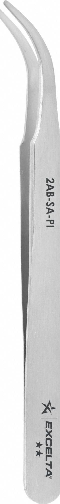 EXCELTA Tweezers: Stainless Steel, Round, Curved Tip (MPN 2AB-SA-PI). Key specifications — attr1002355: Stainless Steel; attr1002345: EXCELTA; attr1002348: Stainless Steel; attr1002358: Smooth; attr1002361: 2AB-SA; attr1024781: Standard.