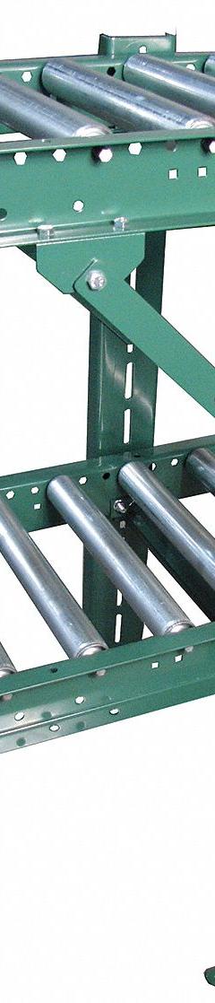 ASHLAND CONVEYOR Conveyor Support Stand: For 13 in Between Frame Wd, 3 3/4 in Min. Ht, 46 in Max. Ht (MPN HMT46B13). Key specifications — Stand Material: Steel; Color: Green; Brand: ASHLAND CONVEYOR.