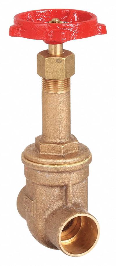 MILWAUKEE VALVE Gate Valve: 3 in, Bronze, Rising, Sweat x Sweat, 200 psi Max. Pressure (CWP) - Rising Stem Bronze General Purpose Gate Valves