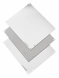 HOFFMAN Interior Panel: Back Panel Panel, 4.88 in Overall Ht, 4.88 in Overall Wd, Aluminum, Anodized (MPN A6P6AL). Key specifications — Panel Style: Back Panel; Brand: HOFFMAN; Finish: Anodized; Manufacturer Part Number: A6P6AL; Material: Aluminum.