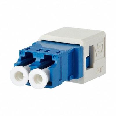 METZ CONNECT Fiber Optic Adapter Insert: Plastic, Fiber Optic, 2 Ports - Voice & Data Housings, Panels & Connector Components