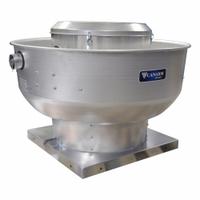 Upblast Exhauster: Direct Drive, Includes Drive Pack, 16 1/2 in Wheel, 3,179 cfm, ODP, 1 hp, 1-ph (MPN ALX165-UD100EC). Key specifications — Brand: CANARM; Base Shape: Square; Assembly: Assembled; Motor Enclosure: Open Dripproof; Motor Type: Electronically Commutated; Nameplate Voltage: 115/208-230V AC; Mounting Location: Roof and Wall; For High-Static Pressure Applications: Yes.