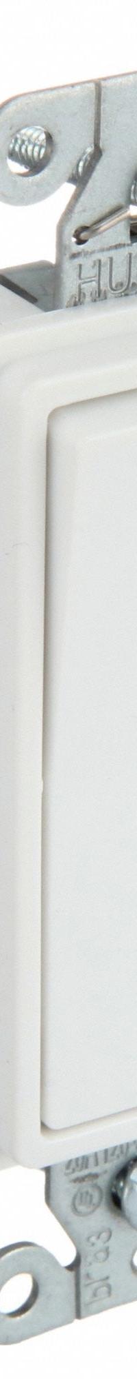 BRYANT Wall Switch: Rocker Switch, 4-Way, Maintained, White, 120/277V AC, 20 A (MPN 9904W). Key specifications — Illuminated: No; Voltage Rating: 120/277V AC.