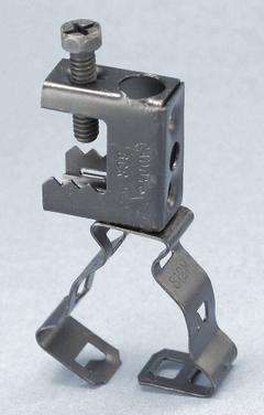Beam Clamp: Steel, 1/2 in, 3/4 in Trade Size (MPN BC812M). Key specifications — Compatible Conduit Type: EMT; RMC; Nominal Conduit/Pipe/Threaded Rod: 3/4 in; Jaw Opening: Up to 1/2 in; Beam Flange Thickness: 1/2 in; Material: Steel; Finish: Corrosion Resistant Coated; Color: Silver.
