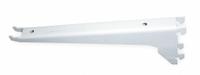 APPROVED VENDOR Shelving Bracket: Double, 3/4 in x 10 5/8 in x 3 9/16 in, Powder Coated, 16 ga Gauge (MPN 1WDT1). Key specifications — Product Type: Shelf Bracket; Color: White; For Display Type: Double Slotted Standards; Material: Steel; Brand: APPROVED VENDOR; Finish: Powder Coated.