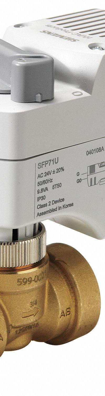 Siemens Threaded Globe Valve: 4.1 Cv Flow Rate - 2-Way NPT Connection Zone Valves