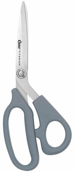 CLAUSS Shop Shears: Ambidextrous, 8 in Overall Lg, Straight, Titanium Bonded, Pointed, Gray (MPN 18081). Key specifications — attr308500: Titanium Bonded; attr308502: Gray; attr308505: Ambidextrous; attr308522: Multipurpose; attr324896: CLAUSS.
