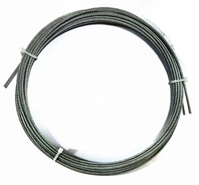 APPROVED VENDOR Wire Rope: Vinyl, Stainless Steel, 7 x 7, 96 lb Working Load Limit - UV-Resistant Vinyl-Coated Wire Rope