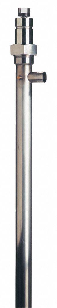 FINISH THOMPSON Drum Pump Tube: Fixed, 316 Stainless Steel, 1 1/2 in Inlet Size, 30 psi Max Pressure (MPN STTS-40). Key specifications — Brand: FINISH THOMPSON; Discharge Connection Type: Hose Barb.