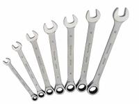 WESTWARD Combination Wrench Set: Alloy Steel, Satin, 7 Tools, 8 mm to 18 mm Range of Head Sizes, Std (MPN 34D939). Key specifications — attr309581: Satin; attr309580: Alloy Steel; attr309571: No; attr309583: No; attr309587: No; attr324931: WESTWARD; attr309569: 8 mm to 18 mm; attr309572: Storage Rack.