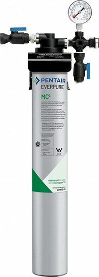 EVERPURE Water Filtration System: 0.2 micron, 1.7 gpm, FNPT, 26 3/4 in Overall Ht, 9,000 gal (MPN EV927501 -75). Key specifications — Brand: EVERPURE; Reduces: Chlorine; Filter Media: Sediment.
