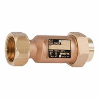 WATTS Backflow Preventer: LF7, 1 1/4 in Pipe Size, Male Meter Swivel x FNPT, 33 gpm Flow Rate, Male (MPN 1-1/4X1 LF7 10-U2). Key specifications — Brand: WATTS; Connection Type: Male Meter Swivel x FNPT.