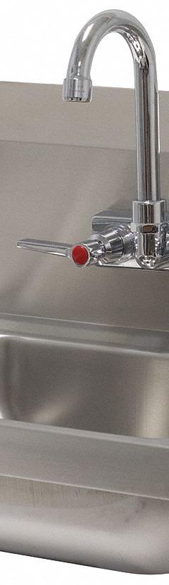 ADVANCE TABCO Hand Sink: 1 Stations, 5 in Bowl Dp, 14 in Bowl Lg, 10 in Bowl Wd, Faucet Included (MPN 7-PS-60). Key specifications — Includes Side Splash: Side Splash Not Included; Brand: ADVANCE TABCO.