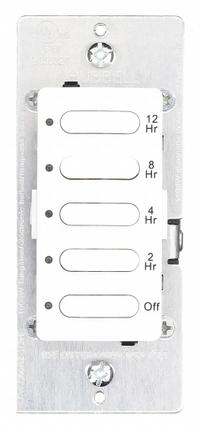 HUBBELL WIRING DEVICE-KELLEMS Countdown Timer: 24 hr Max, 2 hr Min, SPST, 120/277V AC, White (MPN DT5012W). Key specifications — Brand: HUBBELL WIRING DEVICE-KELLEMS; Includes Hold: No Hold Included.