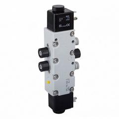AVENTICS Solenoid Air Control Valve: Series 740, Double Solenoid, 24V DC, Five-Way / Two-Position (MPN R432016663). Key specifications — attr1077765: R432016663; attr1077795: Internal Pilot; attr1077808: Non-Locking; attr1077815: Solenoid Air Control Valve; attr1077817: Detent; attr1077796: Normally Open/Normally Closed.