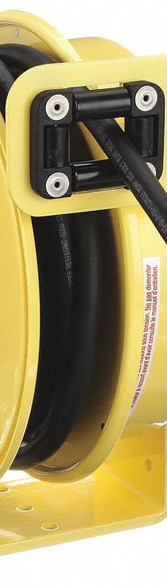 KH INDUSTRIES Extension Cord Reel: Ratchet Lock, 30 ft Cord Lg, 14 AWG, SOOW, Bare Wire Cord Lg (MPN RTFD4L-WW-B14G). Key specifications — Retractable Cord Ending NEMA Configuration: Bare Wire; Voltage: 600V AC; Brand: KH INDUSTRIES.