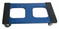 APPROVED VENDOR General Purpose Dolly: 1,000 lb, Blue, 30 in L x 18 in W x 7 in H Deck, (4) Swivel (MPN 10Z908). Key specifications — Brand: APPROVED VENDOR; Color: Blue; Caster/Wheel Configuration: (4) Swivel; Lip Type: Flush; With Tow Eye: No.