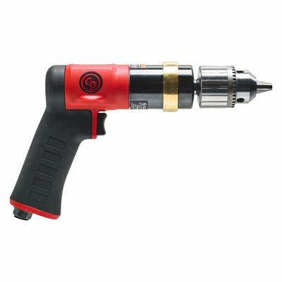 CHICAGO PNEUMATIC Air-Powered Drill: 1/2 in Chuck, Light Duty, 600 RPM, 0.48 hp - Pistol-Grip Air-Powered Drills