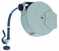 T&S BRASS Pre-Rinse Sprayer: Steel, Epoxy Coated, 16 7/16 in Overall Lg, 3/8" Connection Size, NPT (MPN B-7222-C01). Key specifications — Inlet Connection Type: NPT; Brand: T&S BRASS; Connection Size: 3/8"; Color/Finish: Epoxy Coated; Includes: Spray Valve; Material: Steel; Product Type: Pre-Rinse Sprayer.