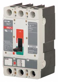 EATON Molded Case Circuit Breaker: 50 A Amps, 65kA at 600V AC, Fixed, ABC, Line/Load Lug, Std, HMCP (MPN HMCP050K2C). Key specifications — Series: HMCP; Max. AIR Rating: 65kA at 600V AC; Instantaneous Trip: Fixed; Phase Connection: ABC; Terminal Connection: Line/Load Lug; Frame Size: 250A/J.