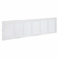 Return Air Grille: Louvered Grille, White, Powder Coated, Steel, 9 3/4 in H, 31 3/4 in W, 1/4 in D (MPN 4MJP3). Key specifications — Mounting Location: Wall; Brand: APPROVED VENDOR; Fire Rating: Not Fire Rated.