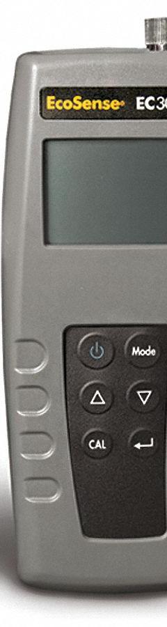 YSI Conductivity Meter: Conductivity/Salinity/Temp/Total Dissolved Solids, 499.9 uS/cm, 0 mS/cm (MPN EC300A). Key specifications — Manufacturer Part Number: EC300A; Brand: YSI; Configured Test Parameters: Conductivity; Test Parameters: Total Dissolved Solids; Reagents and Solutions Included: Reagents Sold Separately; Product Type: Conductivity Meter; Automatic Temperature Compensation Included: Automatic; Conductivity Accuracy: Range dependent.