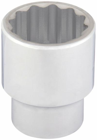 WESTWARD Socket: SAE, 1 in Drive Size, 2 in Socket Size, 12-Point, Std, Chrome - 1" Drive Hand Sockets