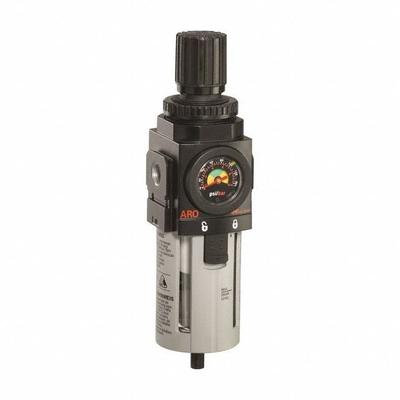 ARO FRL Piggyback: Series 2000 Series, 3/8 in NPT, 132 scfm, 5 micron, 150 psi - ARO FRL Air Filter/Regulators