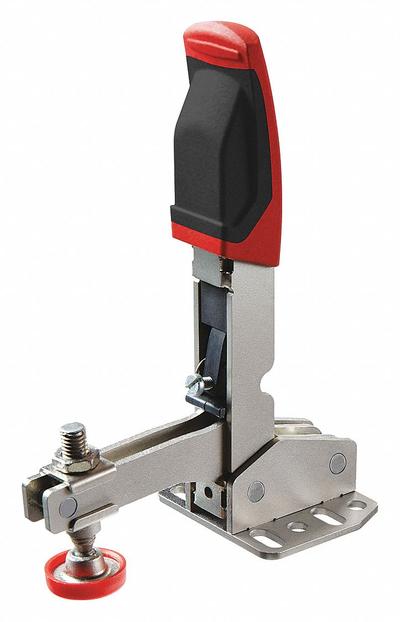 BESSEY Auto-Adjust Toggle Clamp: Std Vertical Handle, Flange Base Mounting, 2.48 in Arm Lg - Auto-Adjusting Toggle Clamps