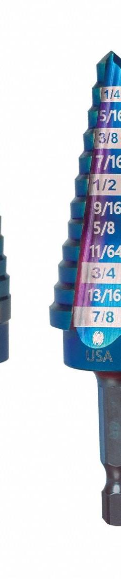 SPYDER Step Drill Bit Set: 2 Pc, 1/8" to 7/8", Black Oxide Cobalt, 118° Point, 2 PK (MPN 19025). Key specifications — attr1239053: Impact Rated.
