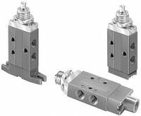 PARKER Manual Air Control Valve: DirectAir 2, Four-Way / Two-Position, Plunger, 1/8 in Female NPT (MPN 410111000). Key specifications — attr1084737: Aluminum; attr1084764: Manual Air Control Valve; attr1084778: Spool; attr1084767: DirectAir 2; attr1084731: 410111000; attr1084739: PARKER; attr1084765: Spring Return; attr1084768: DirectAir 2.