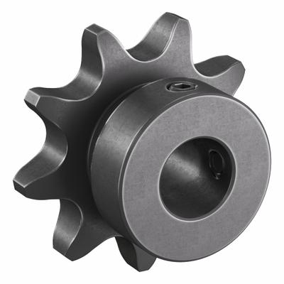 TSUBAKI Single Strand Sprocket: 40, For 1/2 in Chain Pitch, 1/2 in Bore Dia, 9 Teeth - Size 40 Fixed-Bore Roller Chain Sprockets