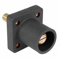 Single Pole Receptacle: Black, Straight Taper Nose Mating, Threaded Stud Termination, 400 A (MPN 16R25-1UE). Key specifications — Series: 16; Receptacle Gender: Male; Brand: LEVITON.