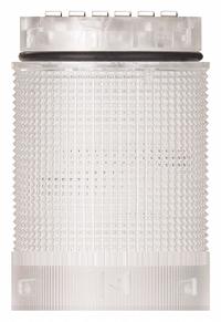 WERMA Tower Light Module: Flashing/Strobe, 24V DC, Clear, 40 mm Overall Dia, 59 mm Overall Ht (MPN 63424055). Key specifications — Brand: WERMA; Compatible with Series: KombiSIGN 40; Lens Color: Clear; Operating Voltage: 24V DC; Manufacturer Part Number: 63424055.
