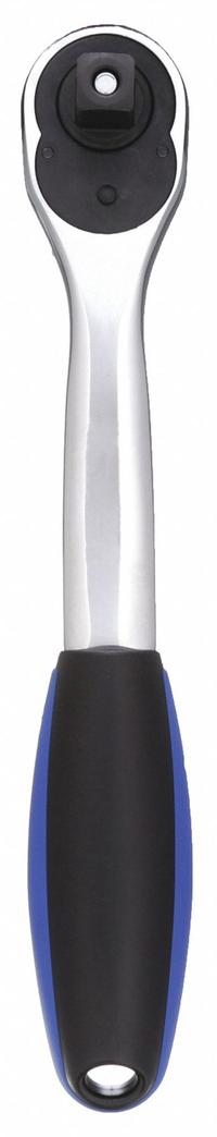 WESTWARD Hand Ratchet: Pear, Reversible, 10 in Overall Lg, Chrome, 5° Min Arc Swing, Non-Magnetic (MPN 5TZE5). Key specifications — attr1205598: Reversible; attr1205605: Quick-Release Included; attr1205626: Chrome; attr1205607: Pear; attr1205624: WESTWARD.