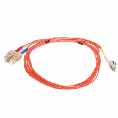 MONOPRICE Fiber Optic Patch Cord: Multi-Mode, 2 m Lg, LC End 1, SC End 2, Orange - Multi-Mode Fiber Optic Patch Cords