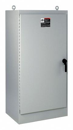 HOFFMAN Enclosure: Steel, 72 in x 37 in x 24 in, NEMA 12/4, Solid Cover, Hinged (MPN A72H3724FS3PT). Key specifications — Closure Method: Handle; Brand: HOFFMAN; Knockouts: Not Included.