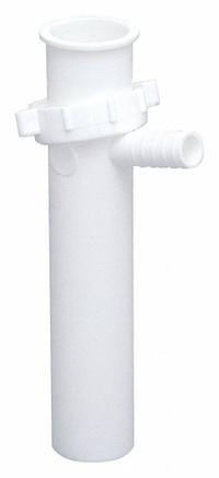 APPROVED VENDOR Tailpiece: Plastic, White, 1 1/2 in Nominal Pipe Size, 8 in Overall Lg, Slip (MPN 35310). Key specifications — Includes: Washer; Brand: APPROVED VENDOR; Material: Plastic; Connection Type: Slip.