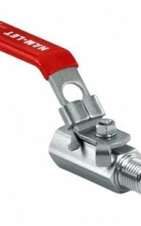 HAM-LET Manual Two-Way Ball Valve: 1/2 in, Stainless Steel, Straight, MBSPT x FBSPT, Two-Piece (MPN H-785-SS-R-1/2-T-LD). Key specifications — Brand: HAM-LET; Handle: Locking Lever.