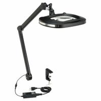 AVEN Rectangular Magnifier Light: LED, 2.25x, 5 Diopter, 1,100 lm Max Brightness, 36 in Arm Reach (MPN 26505-ESL-XL5). Key specifications — Brand: AVEN; Magnification: 2.25x; ESD Safe: Yes; Lens Material: Glass; Lighting Technology: LED; Includes Ultraviolet Light: No.