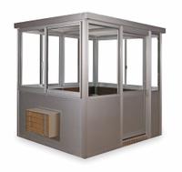 Assembled Guard Building: 8 ft x 6 ft x 8 ft, A/C Unit Included, 5 Windows (MPN 9676SLHVAC). Key specifications — Brand: PORTA-KING.