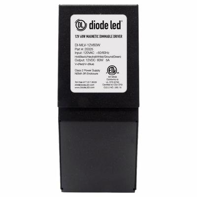 LED Driver: 288 W Power Output, 120V AC, 24V DC, 9 13/16 in Lg, Damp Location Rated - Tape & Linear Light Power Supplies